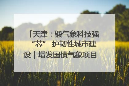 天津：锻气象科技强“芯” 护韧性城市建设｜增发国债气象项目落地见效系列报道