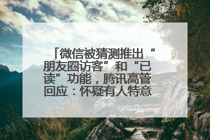 微信被猜测推出“朋友圈访客”和“已读”功能，腾讯高管回应：怀疑有人特意反复翻炒流量
