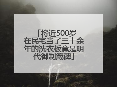 将近500岁 在民宅当了三十余年的洗衣板竟是明代御制箴碑