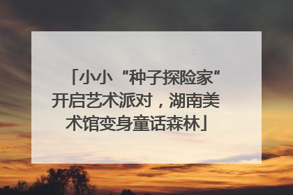 小小“种子探险家”开启艺术派对，湖南美术馆变身童话森林
