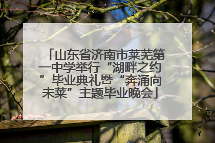 山东省济南市莱芜第一中学举行“湖畔之约”毕业典礼暨“奔涌向未莱”主题毕业晚会