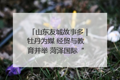 山东友城故事多｜牡丹为媒 经贸与教育并举 菏泽国际“朋友圈”扩容升级