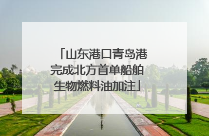 山东港口青岛港完成北方首单船舶生物燃料油加注