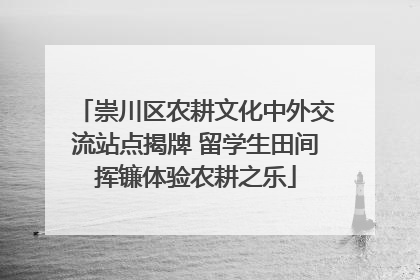 崇川区农耕文化中外交流站点揭牌 留学生田间挥镰体验农耕之乐