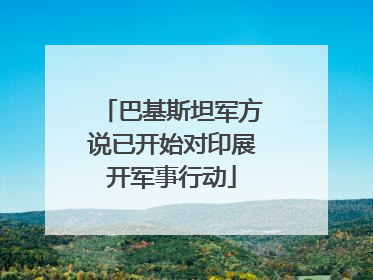 巴基斯坦军方说已开始对印展开军事行动