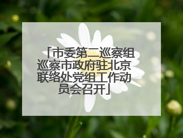 市委第二巡察组巡察市政府驻北京联络处党组工作动员会召开
