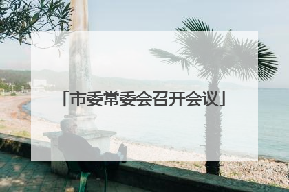 市委常委会召开会议