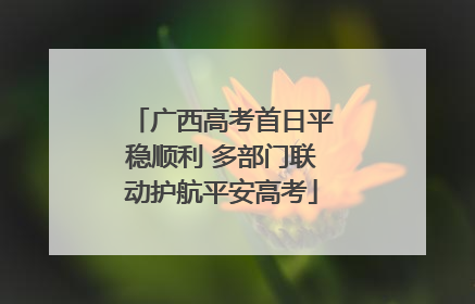 广西高考首日平稳顺利 多部门联动护航平安高考