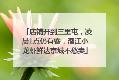 店铺开到三里屯，凌晨1点仍有客，潜江小龙虾鲜达京城不愁卖