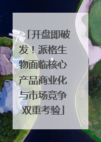 开盘即破发！派格生物面临核心产品商业化与市场竞争双重考验