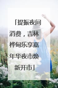 提振夜间消费，吉林桦甸乐享嘉年华夜市焕新开市