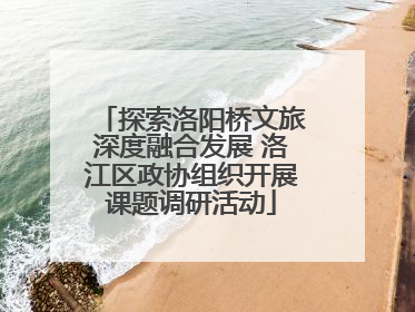探索洛阳桥文旅深度融合发展 洛江区政协组织开展课题调研活动