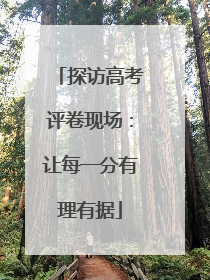 探访高考评卷现场：让每一分有理有据
