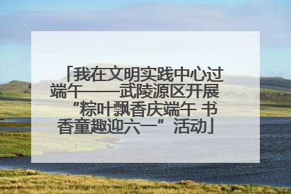 我在文明实践中心过端午——武陵源区开展“粽叶飘香庆端午 书香童趣迎六一”活动