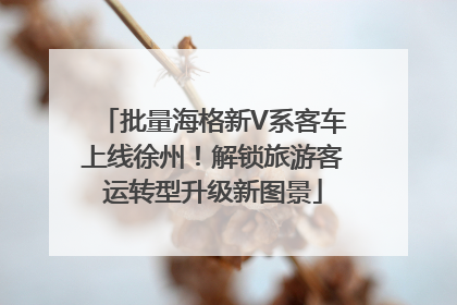 批量海格新V系客车上线徐州！解锁旅游客运转型升级新图景