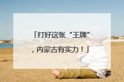 打好这张“王牌”，内蒙古有实力！