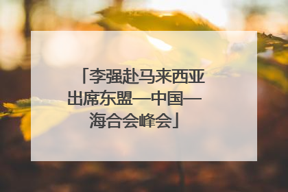 李强赴马来西亚出席东盟—中国—海合会峰会