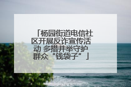 杨园街道电信社区开展反诈宣传活动 多措并举守护群众“钱袋子”