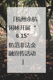 杭州余杭闲林开展“6.15”防范非法金融宣传活动