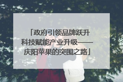 政府引领品牌跃升 科技赋能产业升级——庆阳苹果的突围之路