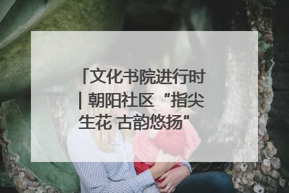 文化书院进行时｜朝阳社区“指尖生花 古韵悠扬”公益课堂开课了