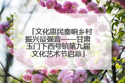 文化惠民奏响乡村振兴最强音——甘肃玉门下西号镇第九届文化艺术节启幕