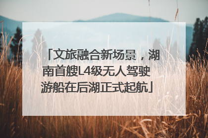 文旅融合新场景，湖南首艘L4级无人驾驶游船在后湖正式起航