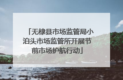 无棣县市场监管局小泊头市场监管所开展节前市场护航行动