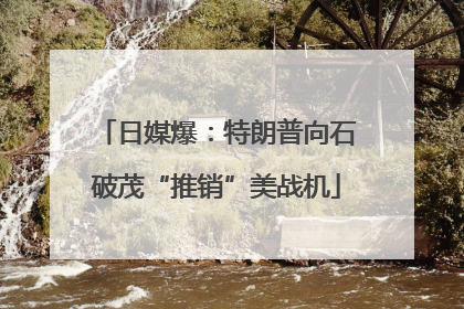 日媒爆：特朗普向石破茂“推销”美战机