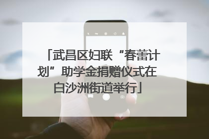 武昌区妇联“春蕾计划”助学金捐赠仪式在白沙洲街道举行