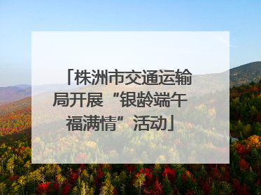 株洲市交通运输局开展“银龄端午福满情”活动