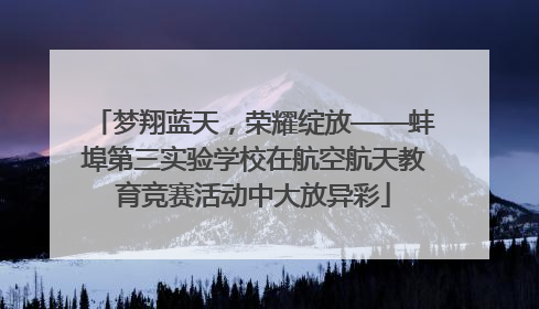梦翔蓝天，荣耀绽放——蚌埠第三实验学校在航空航天教育竞赛活动中大放异彩