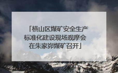 横山区煤矿安全生产标准化建设现场观摩会在朱家峁煤矿召开