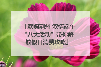 欢购荆州 浓情端午 “八大活动”带你解锁假日消费攻略