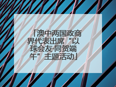 澳中两国政商界代表出席“以球会友·同贺端午”主题活动