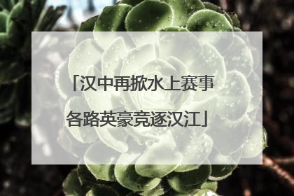 汉中再掀水上赛事 各路英豪竞逐汉江