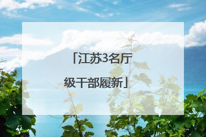 江苏3名厅级干部履新