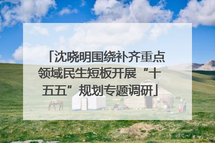 沈晓明围绕补齐重点领域民生短板开展“十五五”规划专题调研