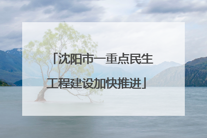 沈阳市一重点民生工程建设加快推进