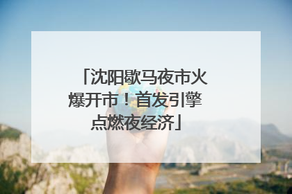 沈阳歇马夜市火爆开市！首发引擎点燃夜经济