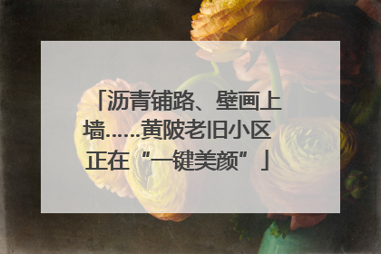 沥青铺路、壁画上墙……黄陂老旧小区正在“一键美颜”