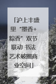 沪上丰盛里“墨香+粽香”双节联动 书法艺术破圈商业空间