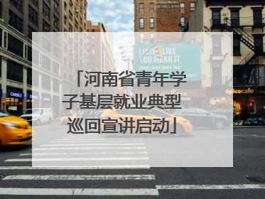 河南省青年学子基层就业典型巡回宣讲启动