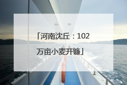 河南沈丘：102 万亩小麦开镰