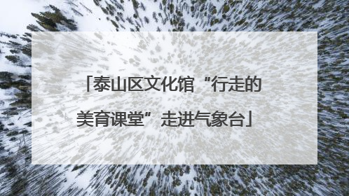 泰山区文化馆“行走的美育课堂”走进气象台