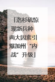 洛杉矶惊现新兵种 两大因素引爆加州“内战”升级
