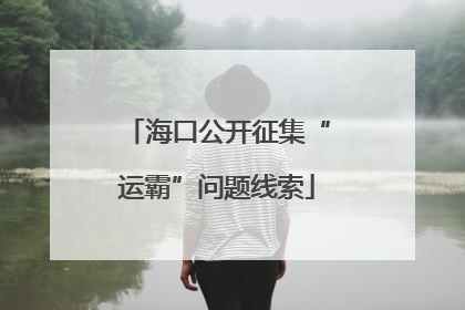 海口公开征集“运霸”问题线索