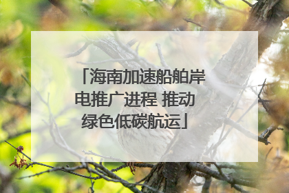 海南加速船舶岸电推广进程 推动绿色低碳航运