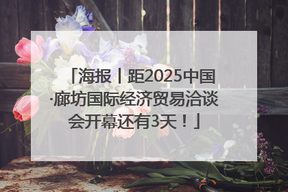 海报丨距2025中国·廊坊国际经济贸易洽谈会开幕还有3天！