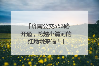 济南公交553路开通，跨越小清河的红墩墩来啦！